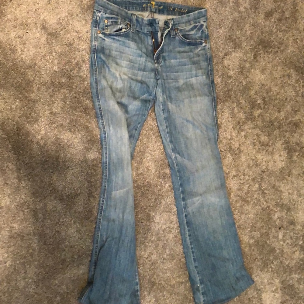 Worn jeans